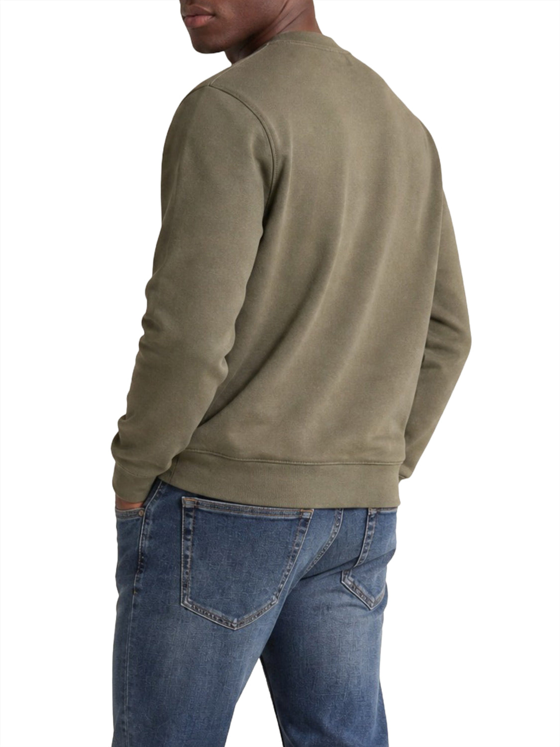 CALVIN2 1USCITA Calvin Klein Felpa Logo Ricamato Olive Dusty Olive