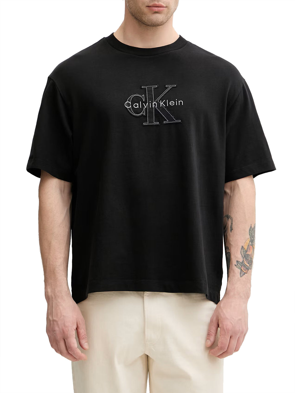 CALVIN2 1USCITA Calvin Klein T-Shirt Graphic Tees - Nero BLACK