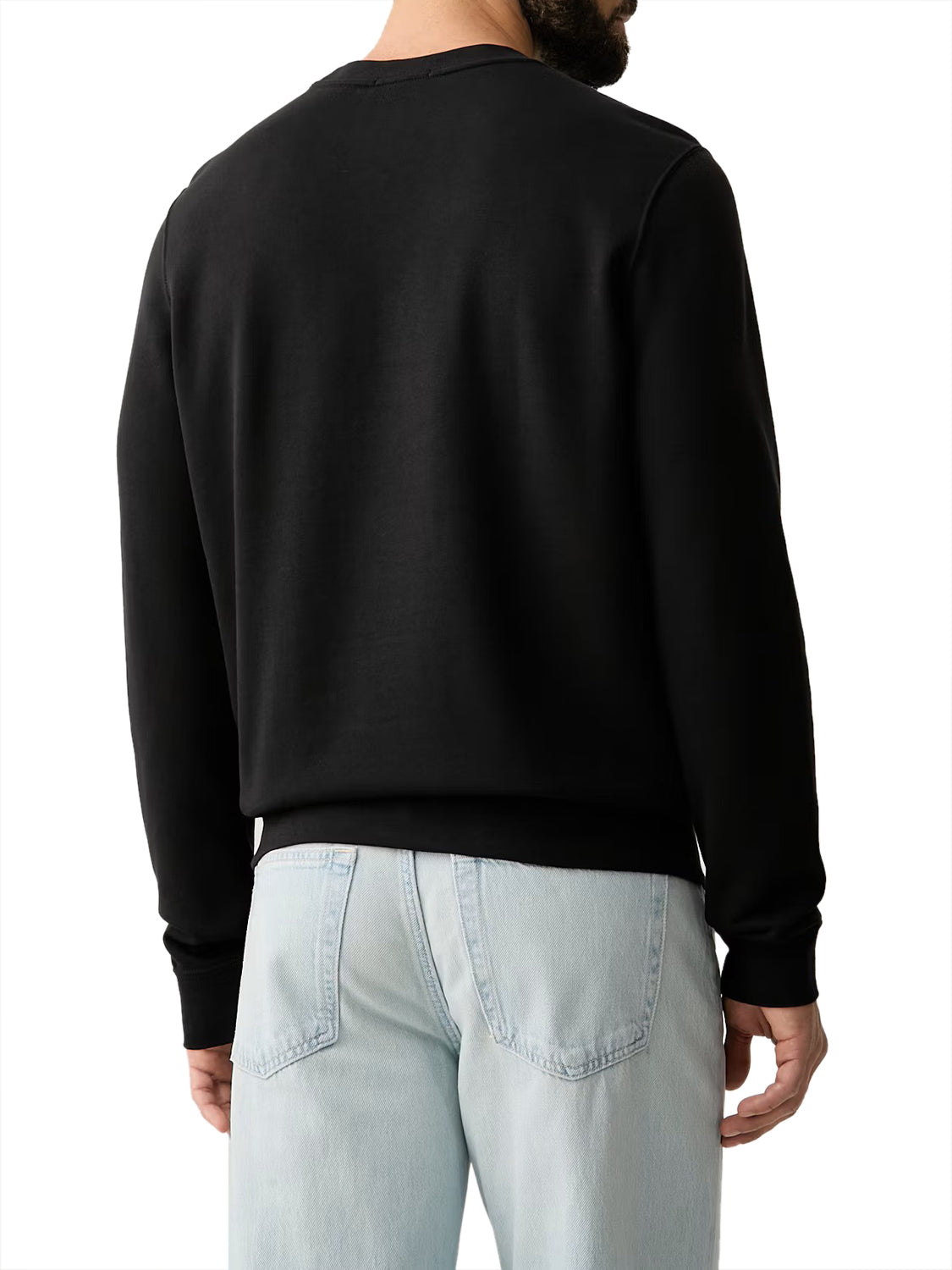 CALVIN2 2USCITA Calvin Klein Felpa Logo Monogramma Nero BLACK