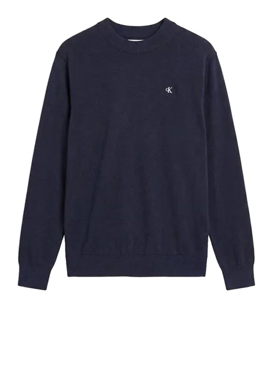 CALVIN2 2USCITA Maglione Girocollo In Cotone Liscio Calvin Klein - Dark Sapphire Dark sapphire