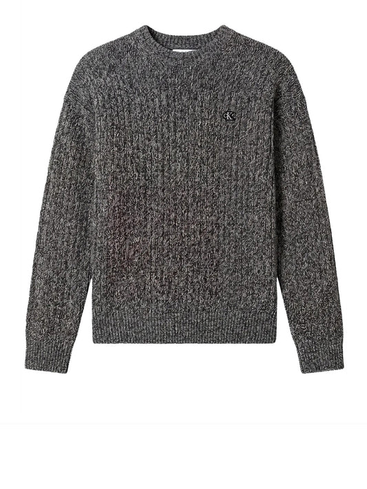 CALVIN2 2USCITA Maglione A Costine In Cotone Calvin Klein - Dark Sapphire Mouline Dark Sapphire Mouline
