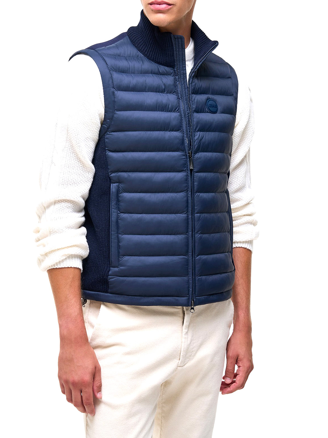 Colmar Gilet Con Inserti In Maglia Colmar - Blu Navy Blue