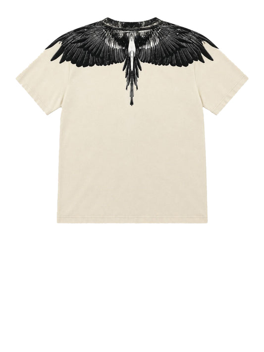 COUNTY OF MILAN T-Shirt Marcelo Burlon Con Stampa Latte LATTE/NERO