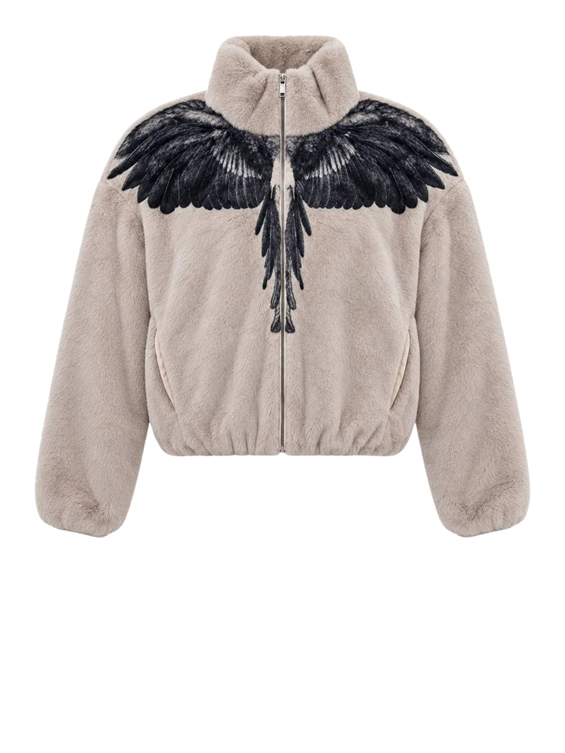 COUNTY OF MILAN Pelliccia Marcelo Burlon Con Stampa Latte Nero LATTE/NERO
