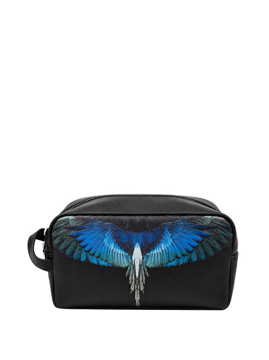 COUNTY OF MILAN Pochette County Of Milan Blue Wings Nero NERO/TURCHESE