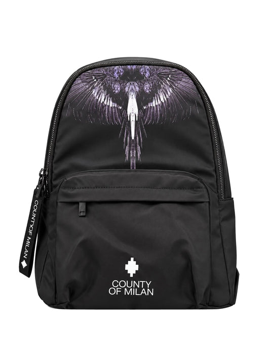COUNTY OF MILAN Zaino County Of Milan Purple Wings Uomo NERO/NERO