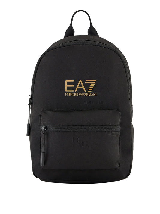 EA7 Ea7 Zaino Round Nero Black Gold Logo