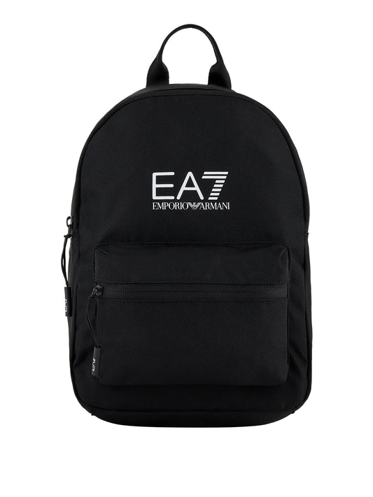 EA7 Ea7 Zaino Round Nero Black White Logo