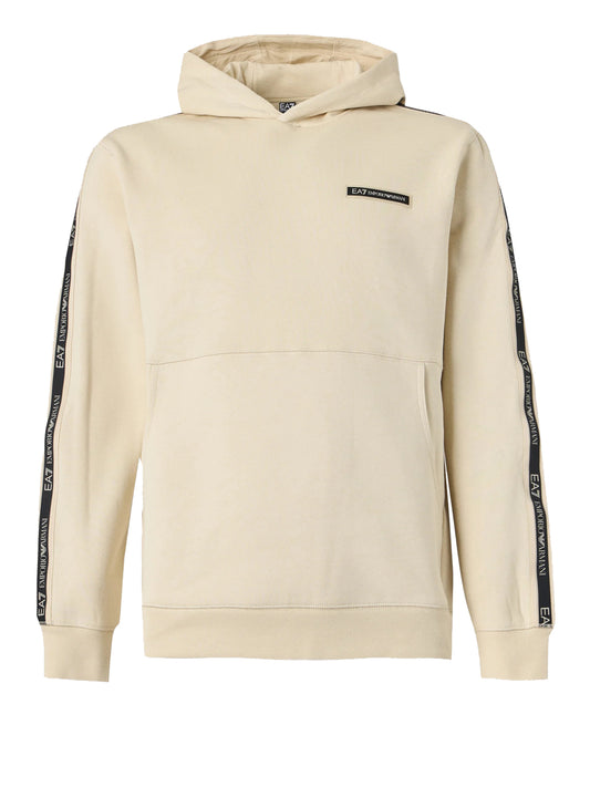 EA7 Felpa Ea7 Logo Frontale Beige Almond Milk