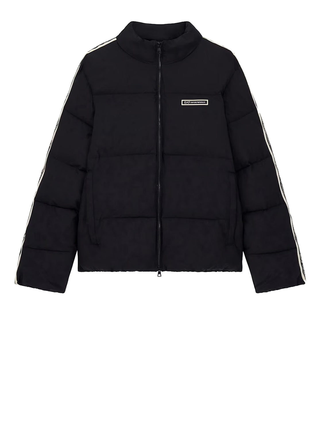 EA7 Giacca Bomber Imbottita della serie Logo in tessuto tecnico EA 7 - Nero BLACK
