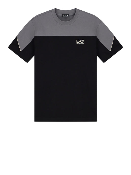 EA7 T-shirt Ea7 vestibilità regolare jersey di cotone - Nero Black Beauty