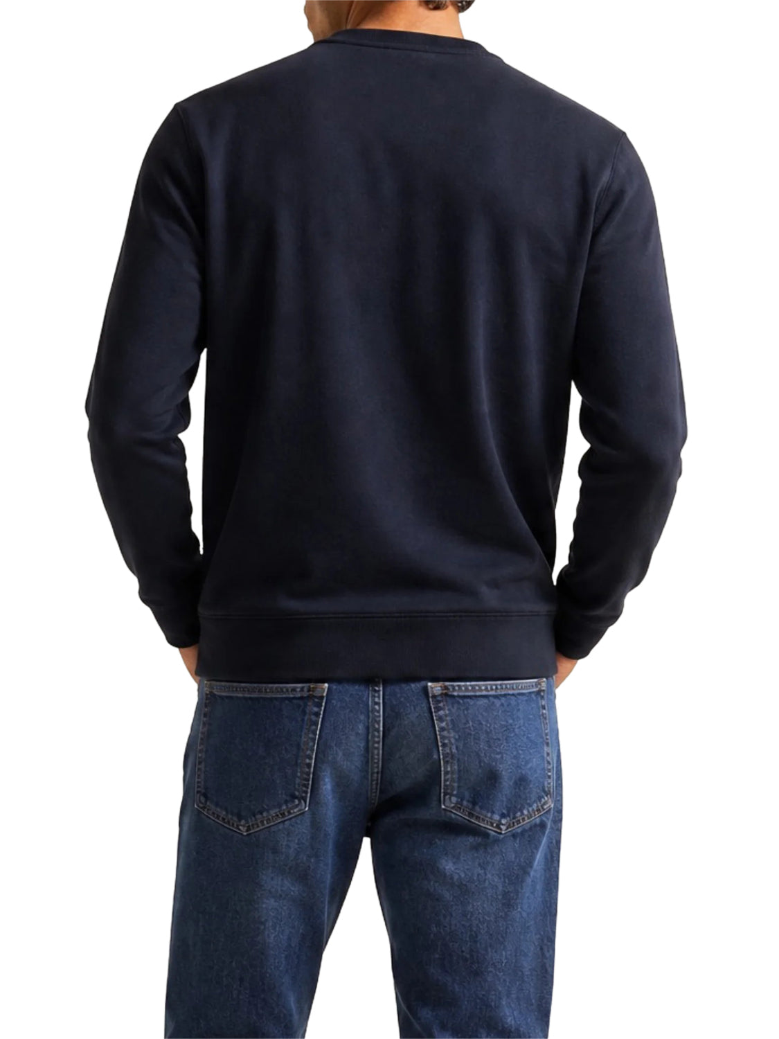 EA7 Felpa Visibility in cotone con dettagli in maglia - Nero BLACK/WHITE