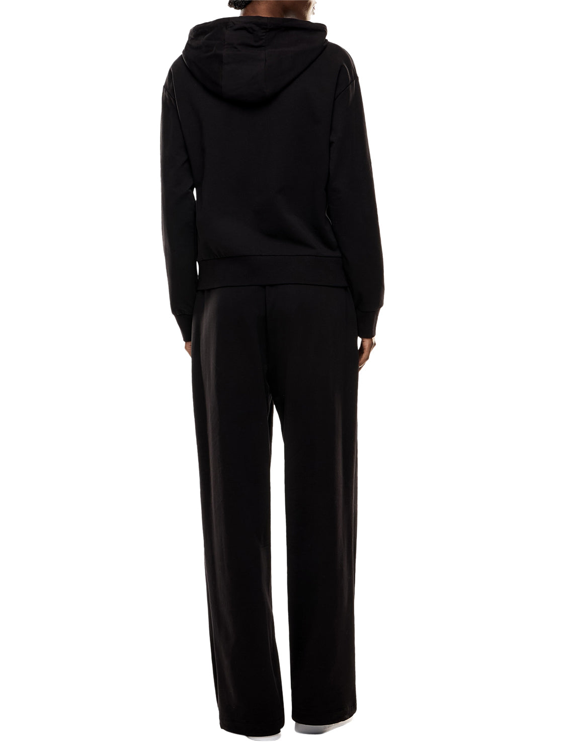 EA7 Tuta Ea7 cotone stretch con cappuccio e pantaloni ampi Core Lady Nero BLACK