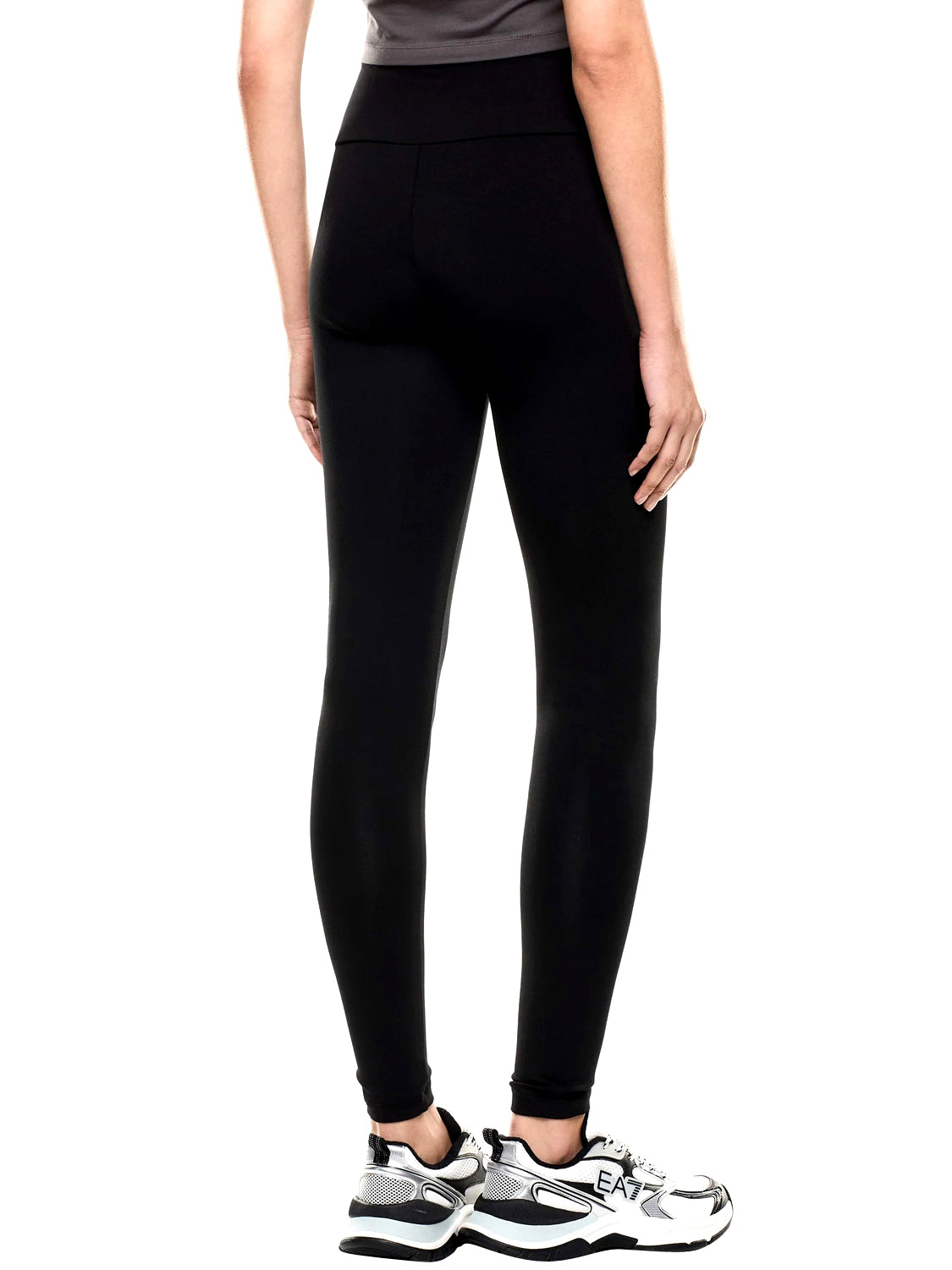 EA7 Leggings Logo Series Strass Tono Su Tono EA7 - Nero Black / Black