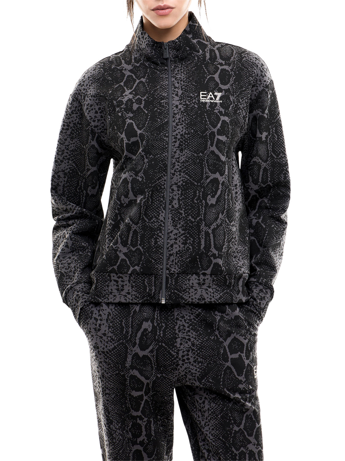 EA7 Felpa Graphic In Jersey Di Cotone EA7 - Fancy Asphalt Fancy Asphalt
