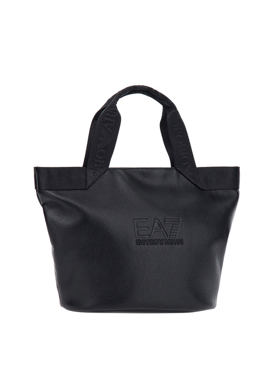 EA7 Shopping Ea7 bag con logo in rilievo e manici logati - Nero BLACK