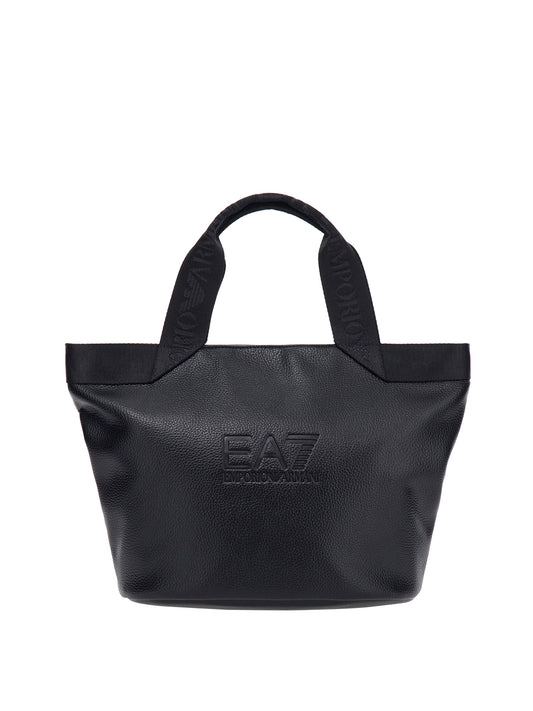 EA7 Shopping Ea7 bag con logo in rilievo e manici logati - Nero BLACK
