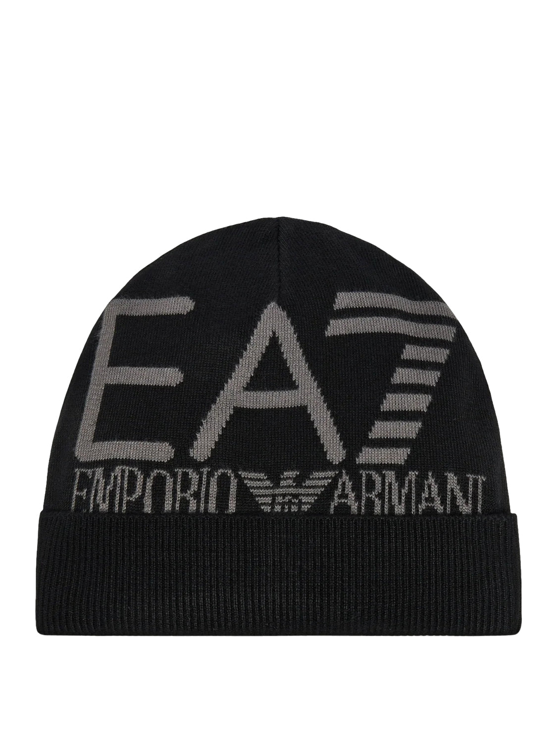 Ea7 Cappello Ea7 Logo Frontale Nero Black / Asphalt
