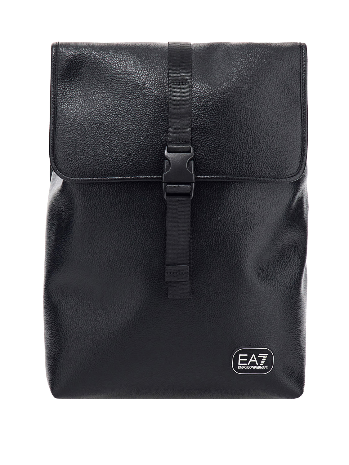 EA7 Ea7 Zaino con finitura martellata e chiusura a fibbia - Nero BLACK