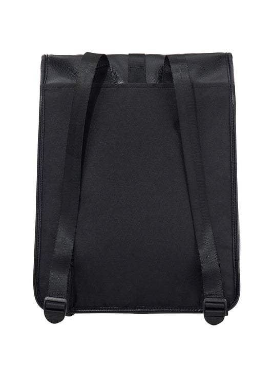 EA7 Ea7 Zaino con finitura martellata e chiusura a fibbia - Nero BLACK