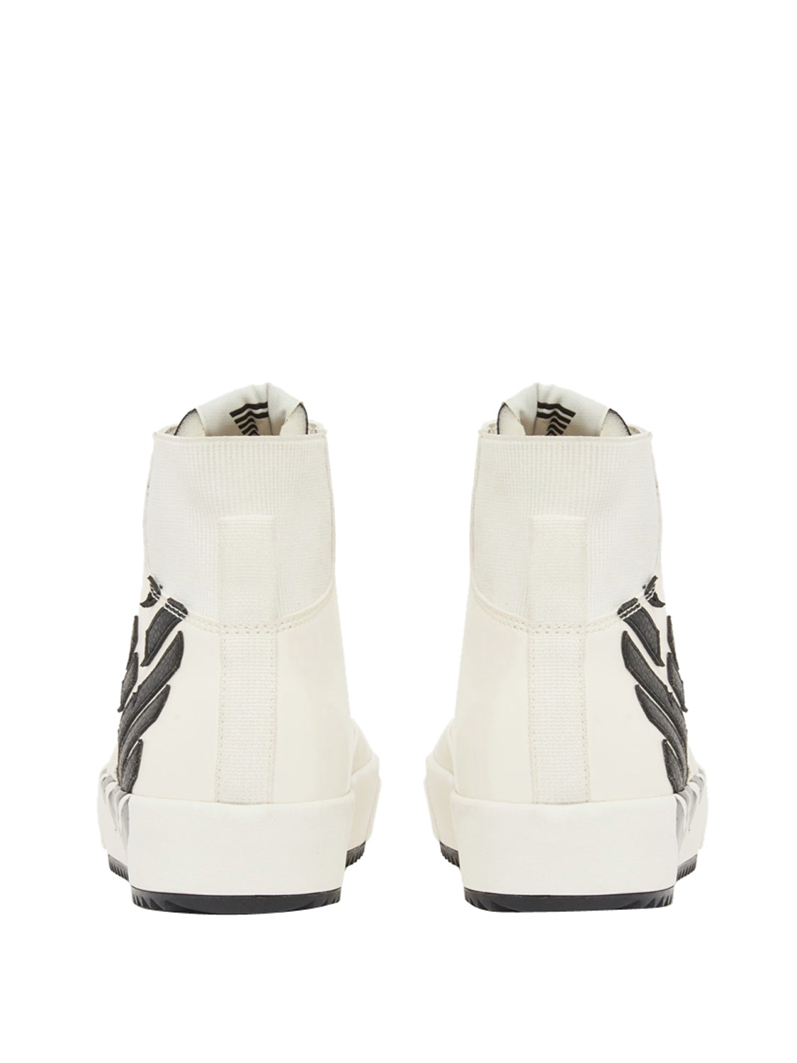 EA7 Sneaker Alta Con Motivo Geometrico EA7 - Bianco Off White+Black