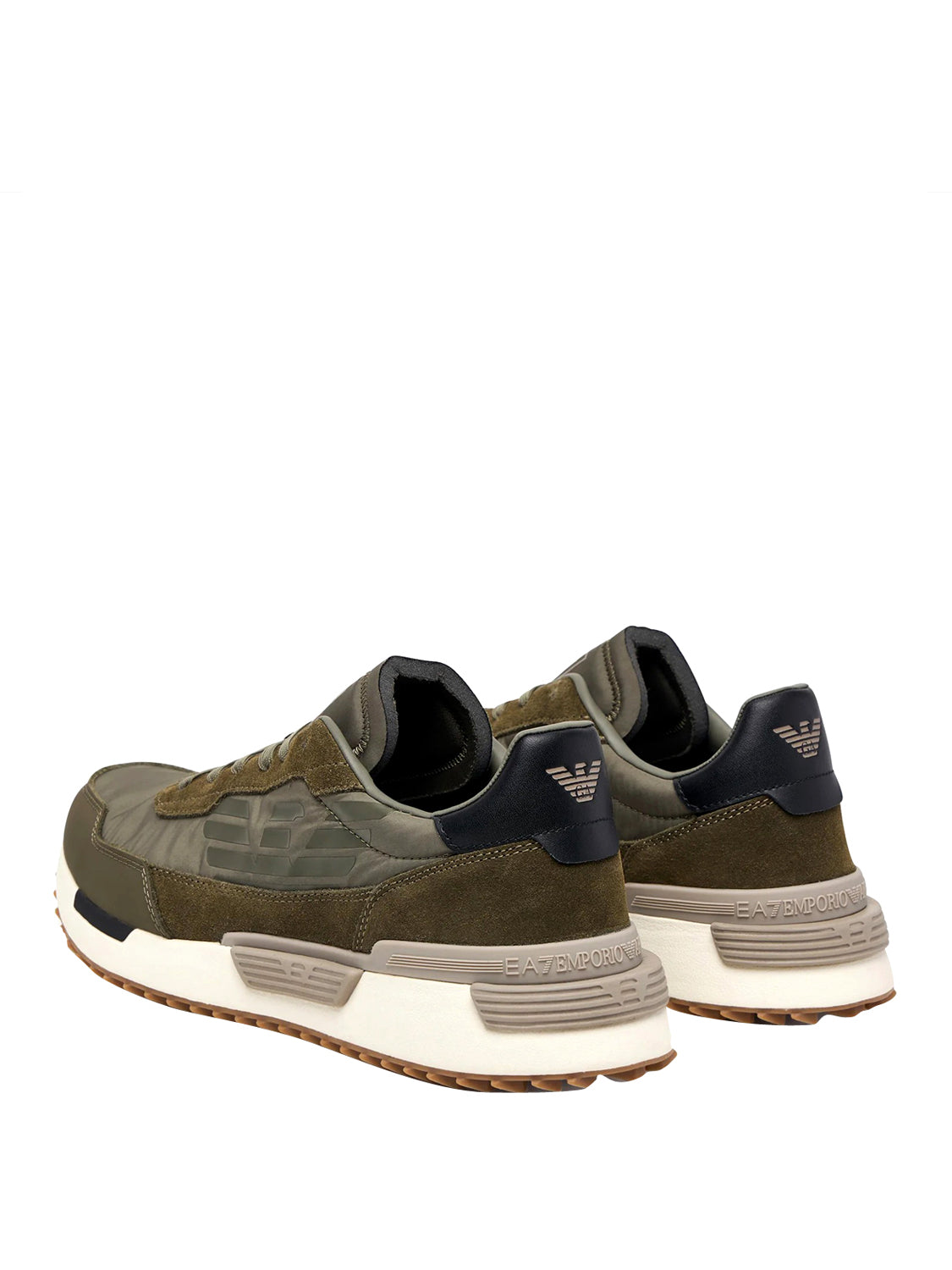 EA7 Sneakers In Camoscio E Tessuto EA7 - Verde Militare Kalamata+Plaza Taupe