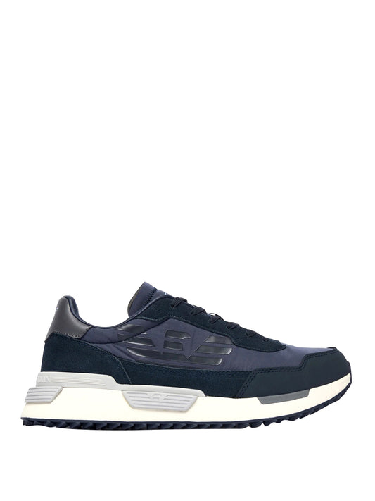 EA7 Sneakers In Camoscio E Tessuto EA7 - Blu Sky Captain+Asphalt+