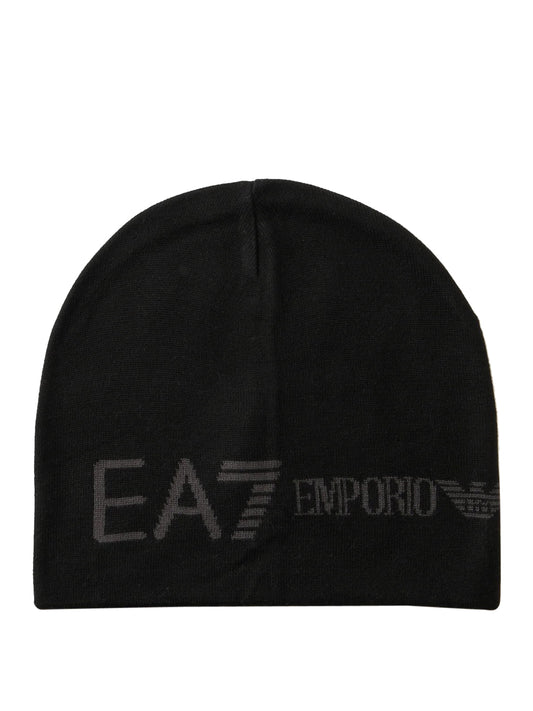 Ea7 Cappello Ea7 Tinta Unita Nero Black / Asphalt