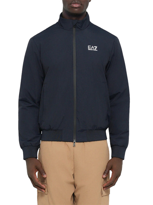 EA7 Bomber Ea7 tessuto core con zip e collo montante Core Identity - Blu Armani Blue