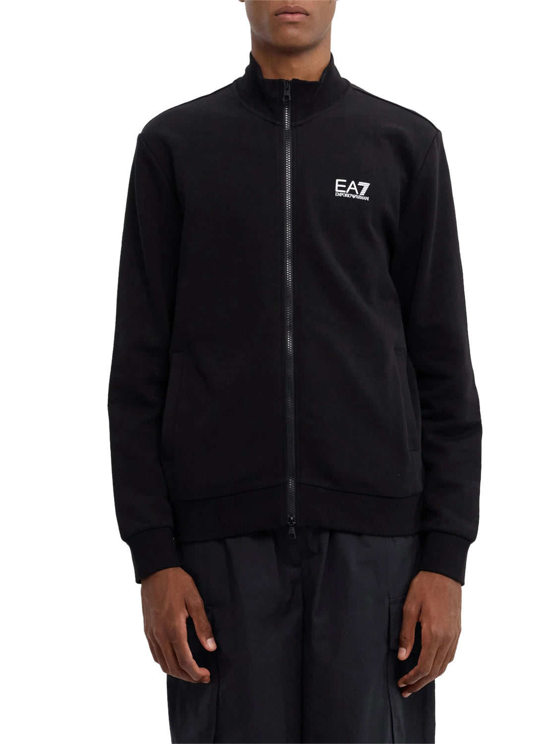 EA7 Ea7 Felpa Core Identity vestibilità regular in jersey - Nero BLACK