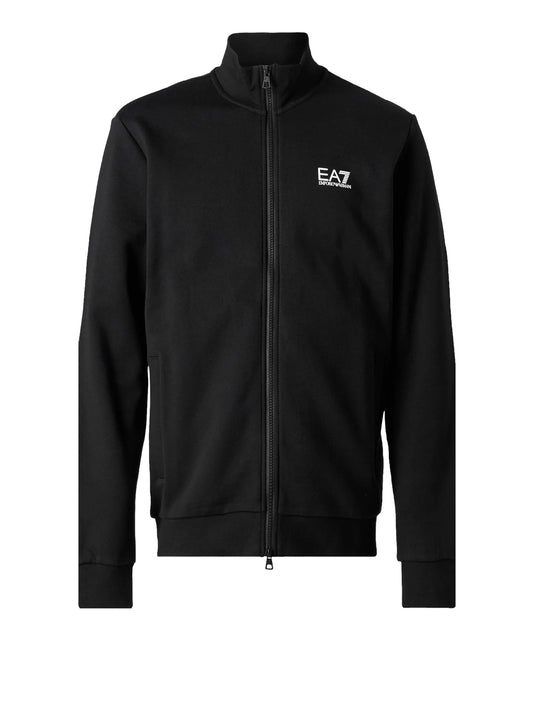 EA7 Ea7 Felpa Core Identity vestibilità regular in jersey - Nero BLACK