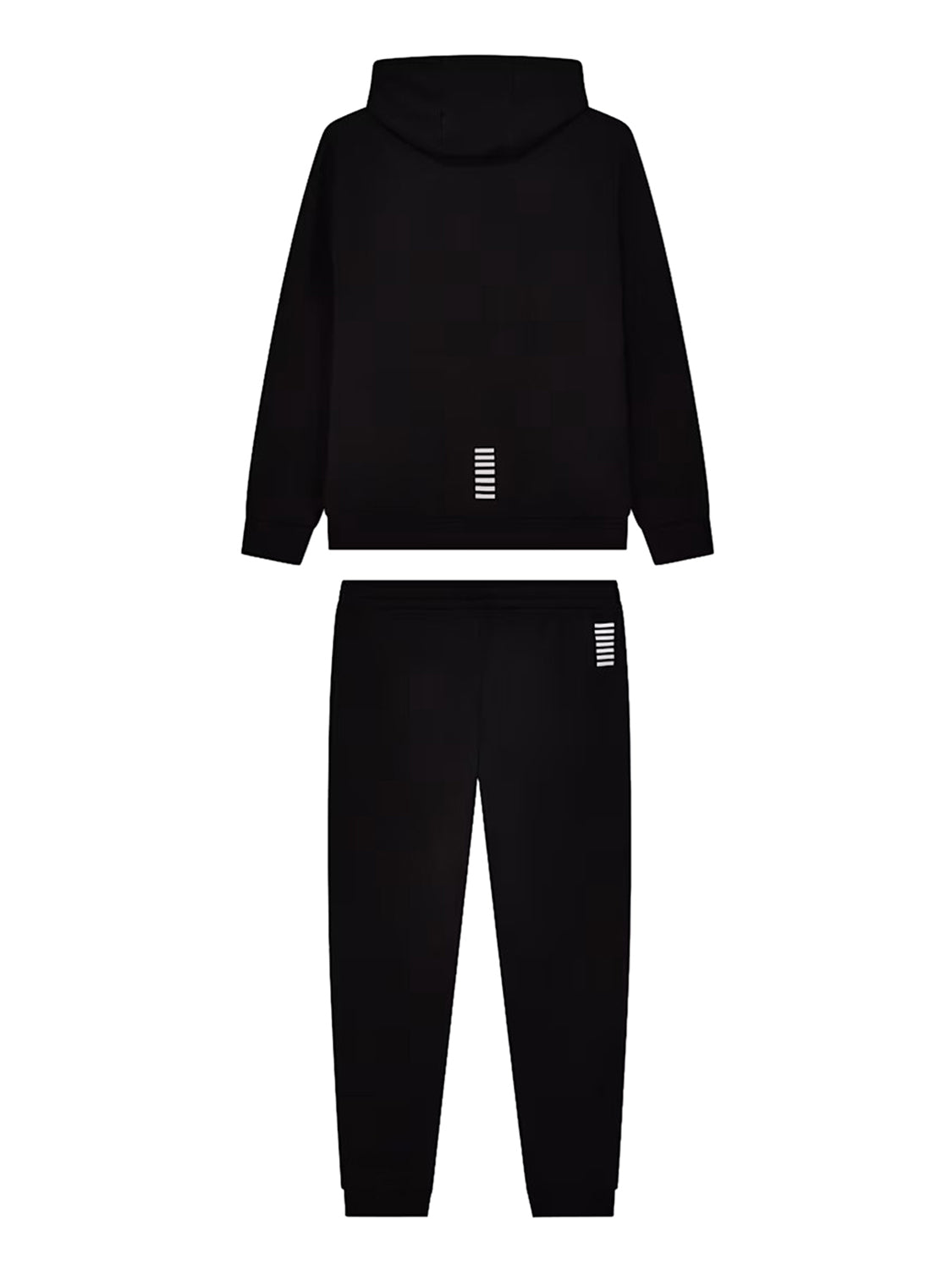 EA7 Tuta Con Cotone Con Cappuccio e Zip Core Identity EA7 - Nero BLACK