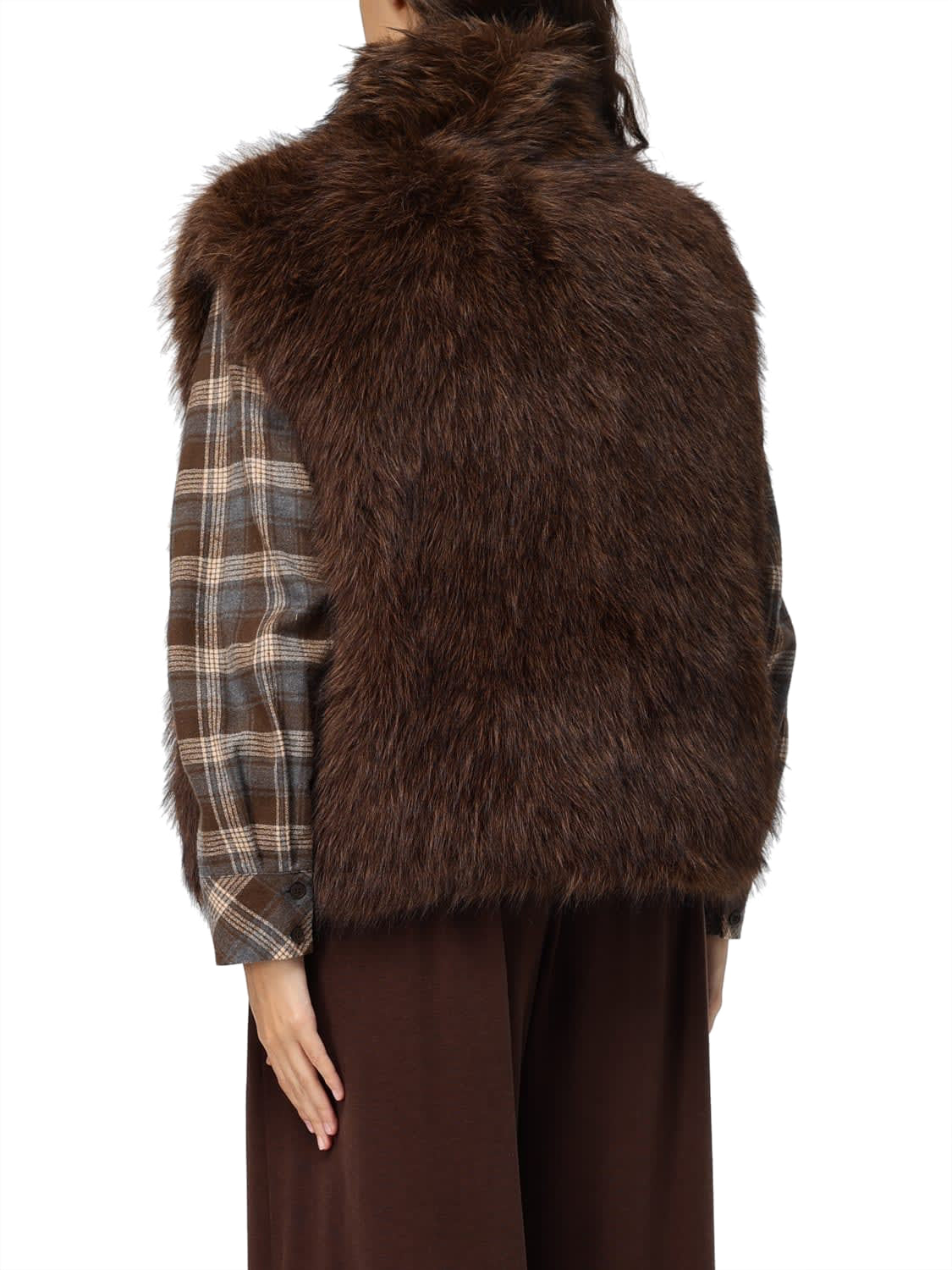 ELEH Gilet Reversibile Eleh - Marrone/Verde Marrone