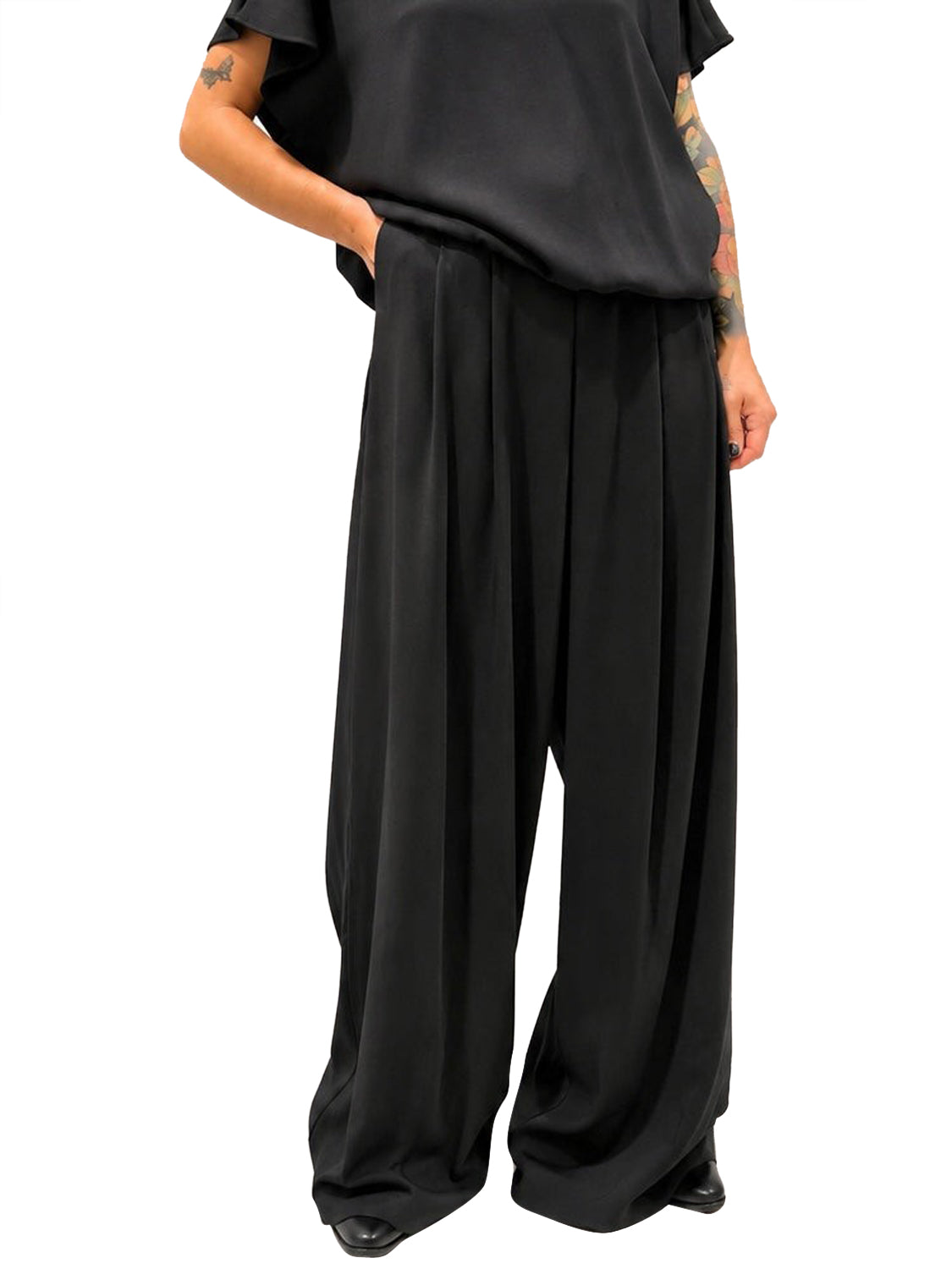 ELEH Pantalone Taglio Largo Eleh - Nero Nero