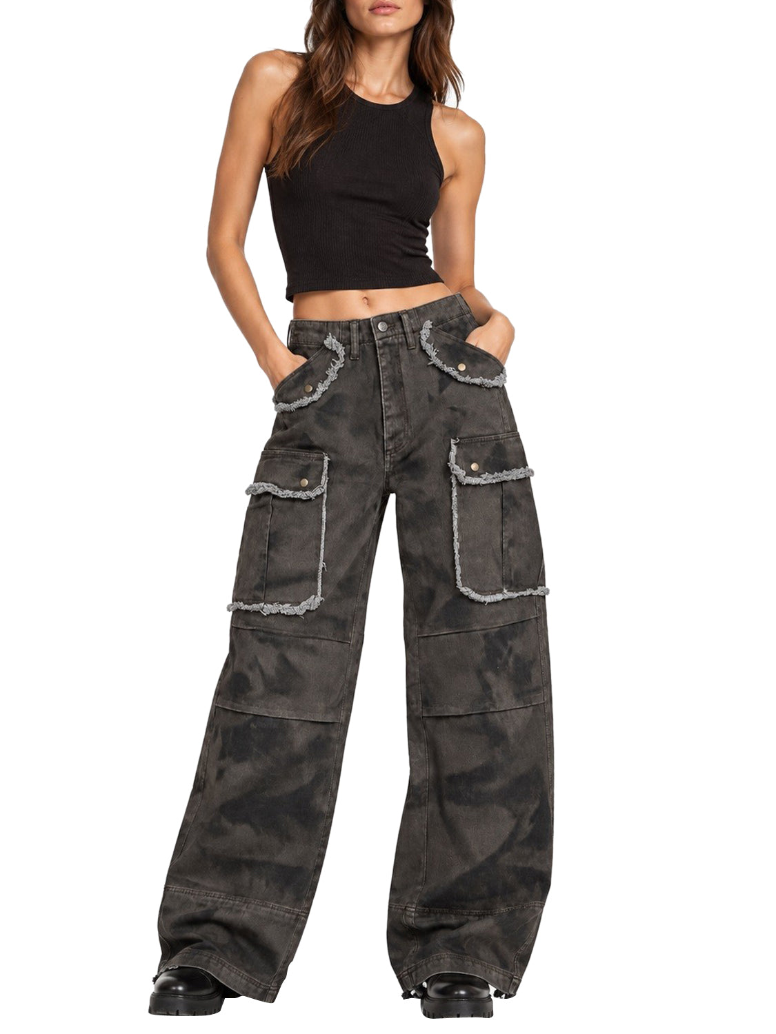 ELEH Jeans Cargo Eleh - Grigio Grigio