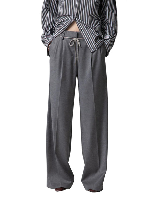 GAELLE PARIS Pantalone Loose Con Pinces Gaelle Paris - Grigio Grigio