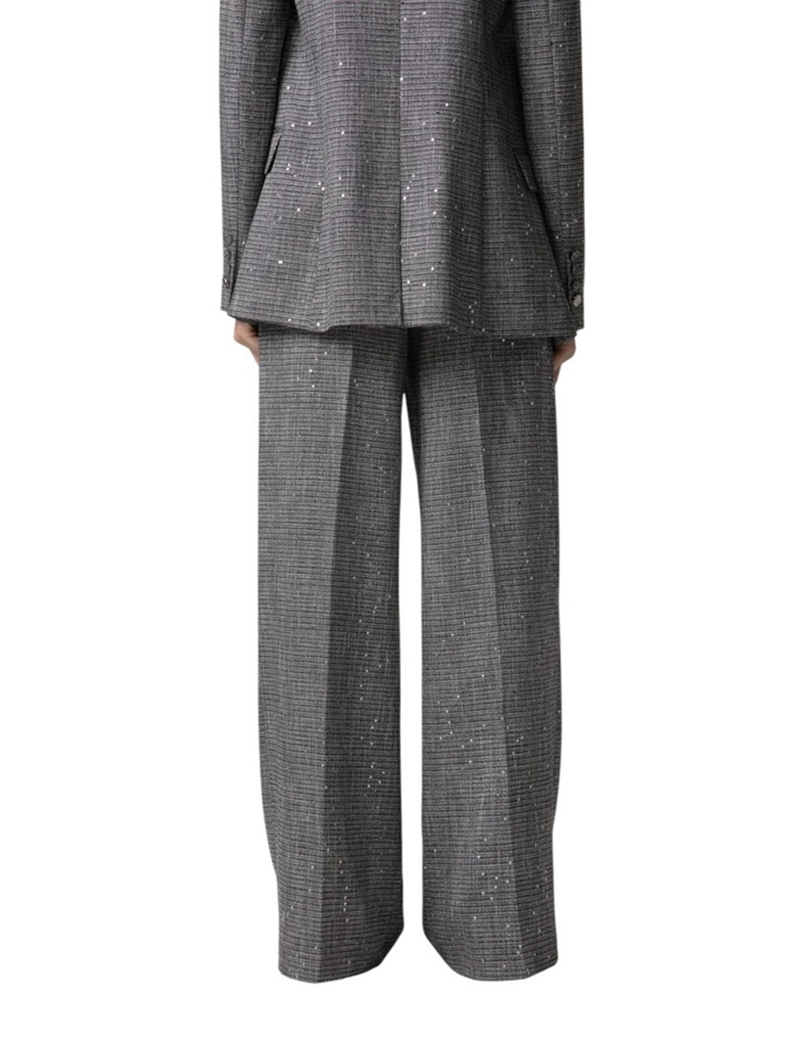 GAELLE PARIS Pantalone Loose Con Pinces Gaelle Paris - Grigio Grigio