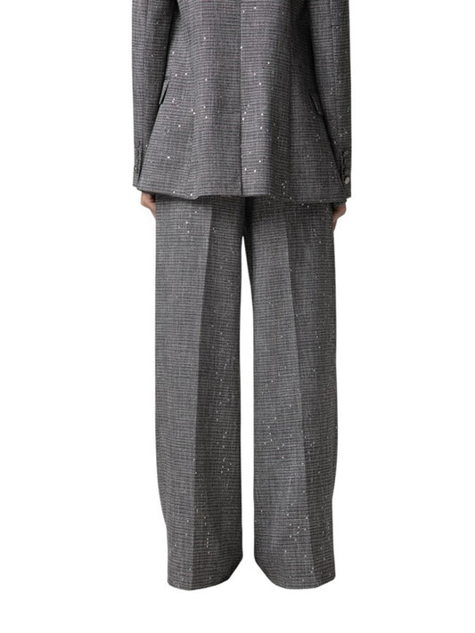 GAELLE PARIS Pantalone Loose Con Pinces Gaelle Paris - Grigio Grigio