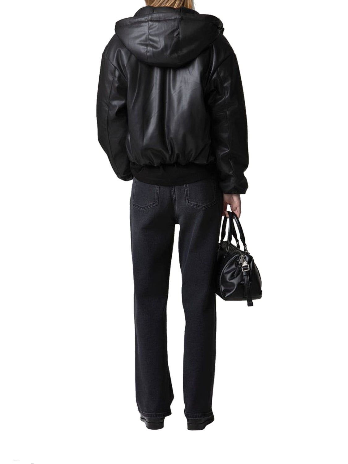 Gaelle Paris Gaelle Paris Bomber In Ecopelle Con Personalizzazione Nero Nero