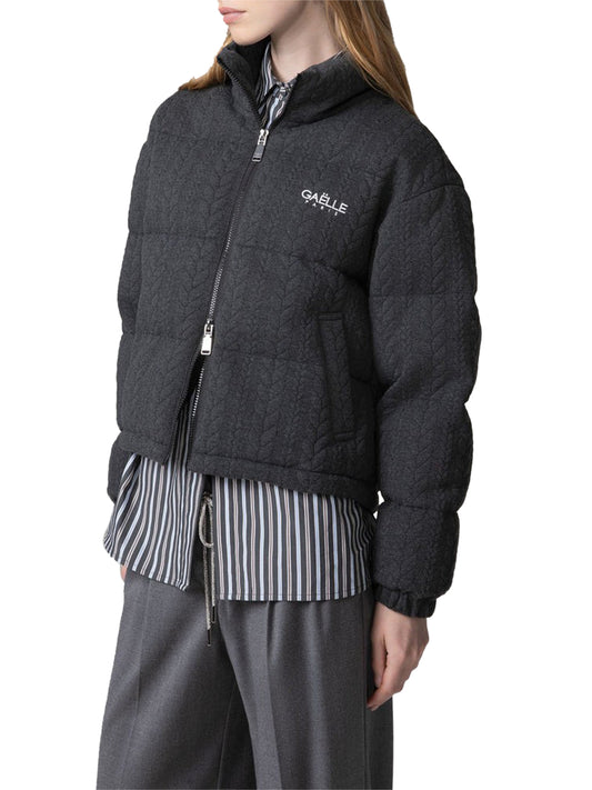 Gaelle Paris Bomber Gaelle Paris In Maglia Con Ricamo Logo Lato Cuore Grigio Grigio