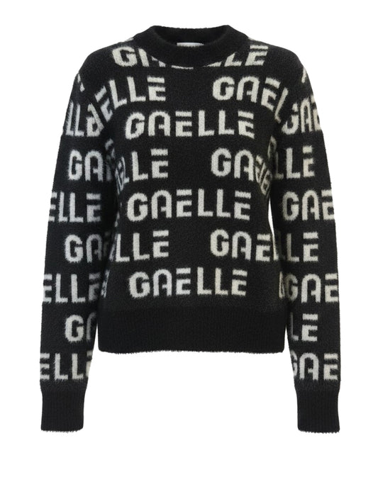 GAELLE PARIS Pullover Paricollo Con Personalizzazione Jacquard Gaelle - Nero Nero