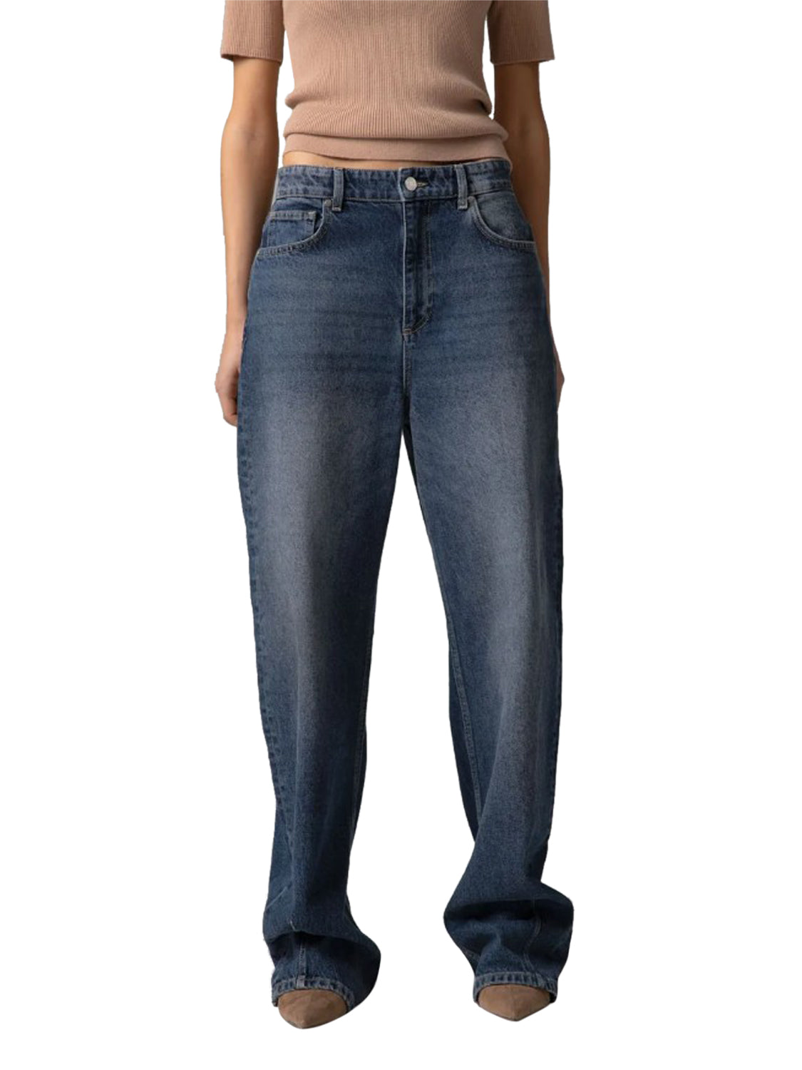 Gaelle Paris Jeans Gaelle Paris Con Salpa Logata Sul Retro Denim DENIM