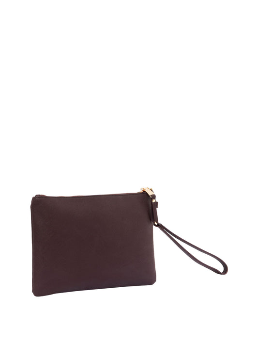 Gaelle Paris Pochette Regular Essential Saffiano - Testa Di Moro Testa di moro