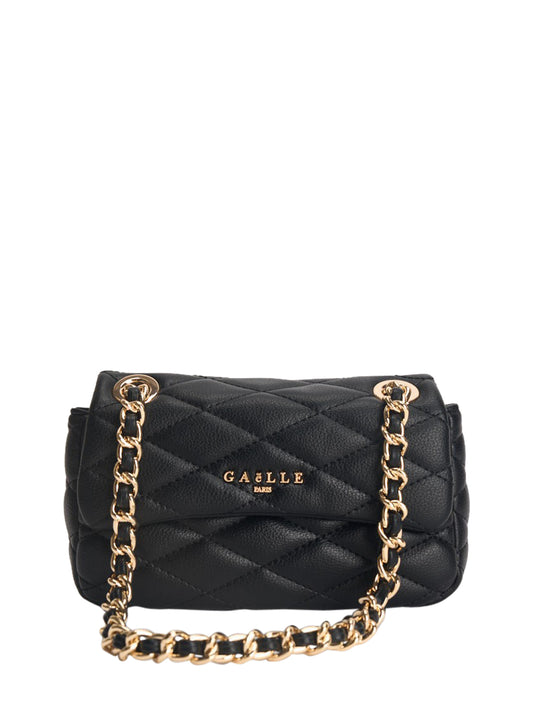 Gaelle Paris Borsa A Tracolla Gaelle Paris Logo Frontale Nero Nero