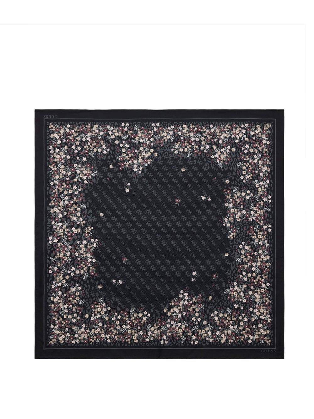 GUESS 1 USCITA Guess Foulard Printed Square 53X53 NEro BLACK