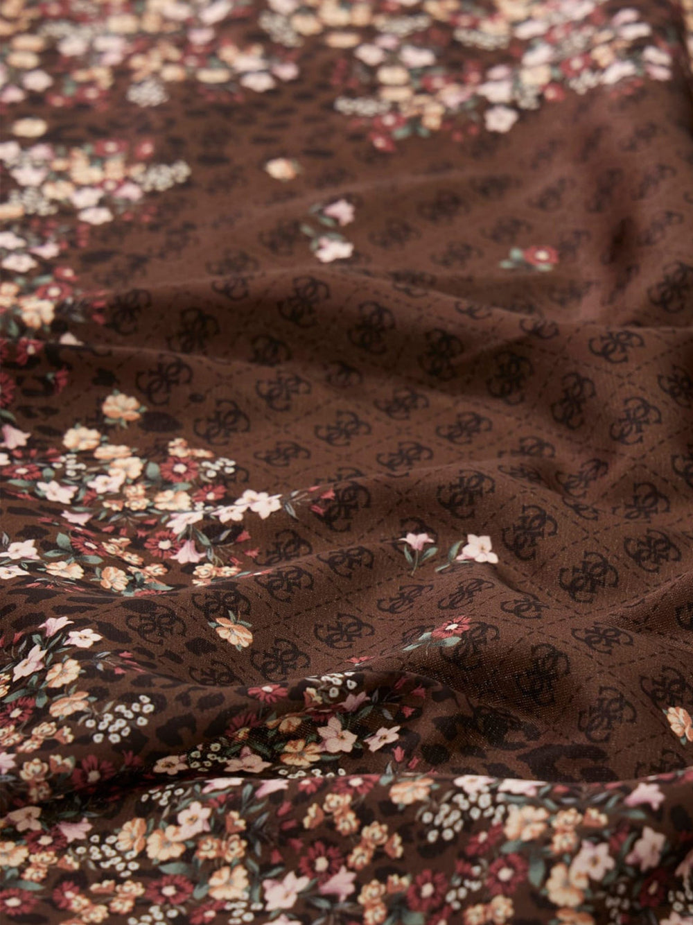GUESS 1 USCITA Guess Foulard Printed Square 53X53 Marrone BROWN