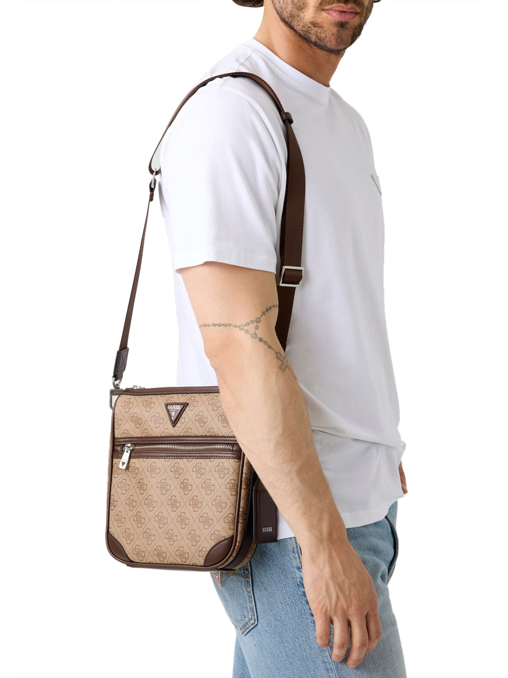 GUESS 1 USCITA Guess Borsa A Tracolla Milano Beige Beige/Cognac
