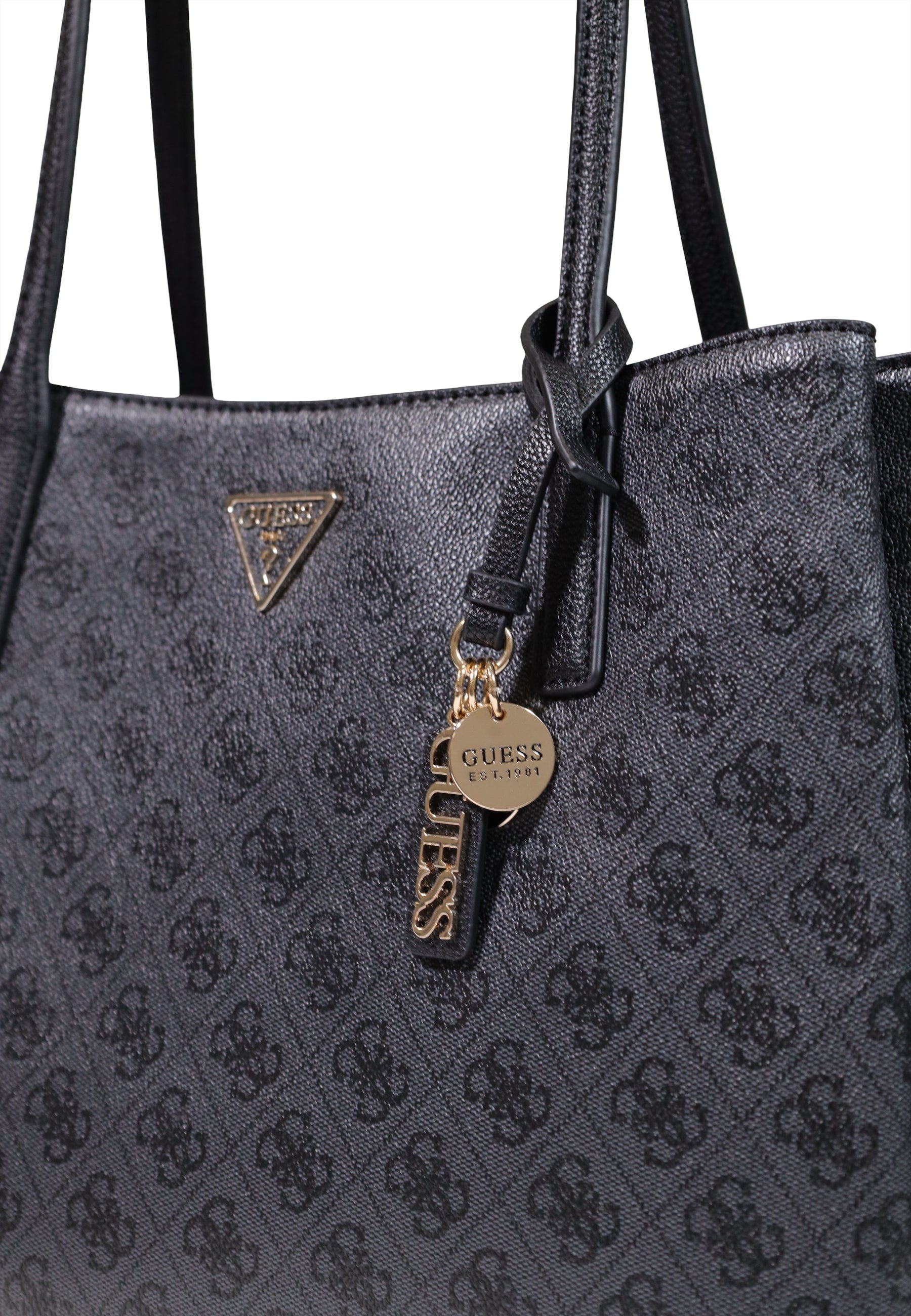 GUESS 1 USCITA Guess Borsa A Mano Noelle Li Tech Tote - Coal Coal Logo