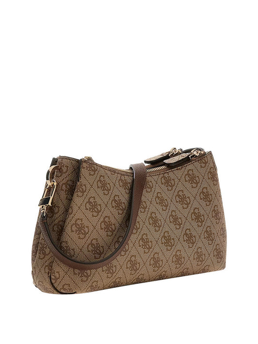 GUESS 1 USCITA Mini Tracolla Guess Noelle 4G Logo - Marrone Latte Logo/Brown