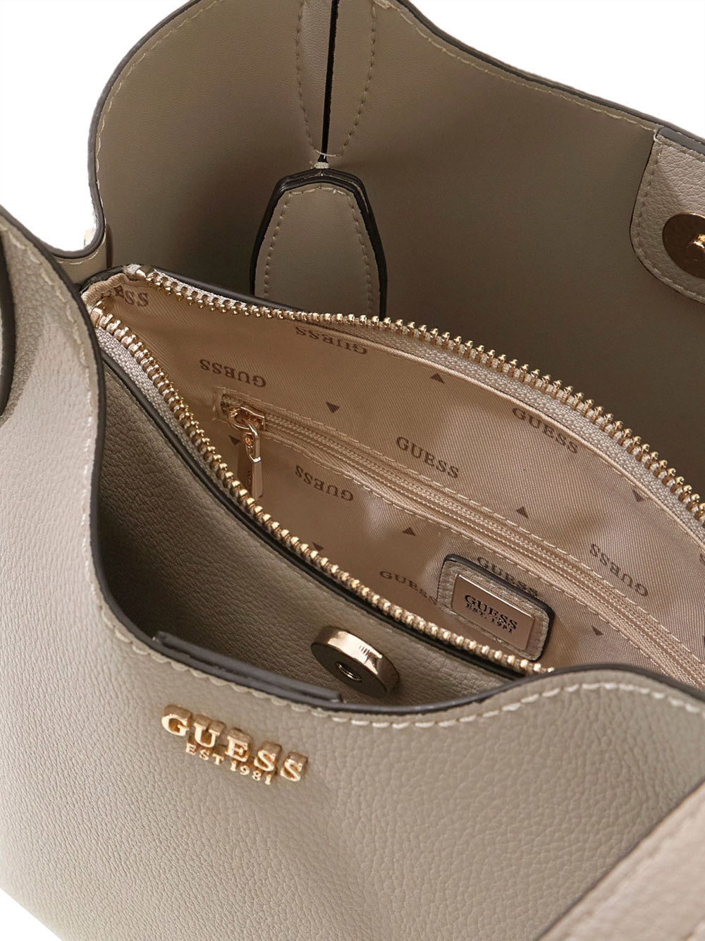 GUESS 1 USCITA Guess Borsa A Mano A Secchiello Melody - Taupe Light Taupe